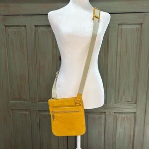 Michael Kors Crossbody Bag Yellow Leather